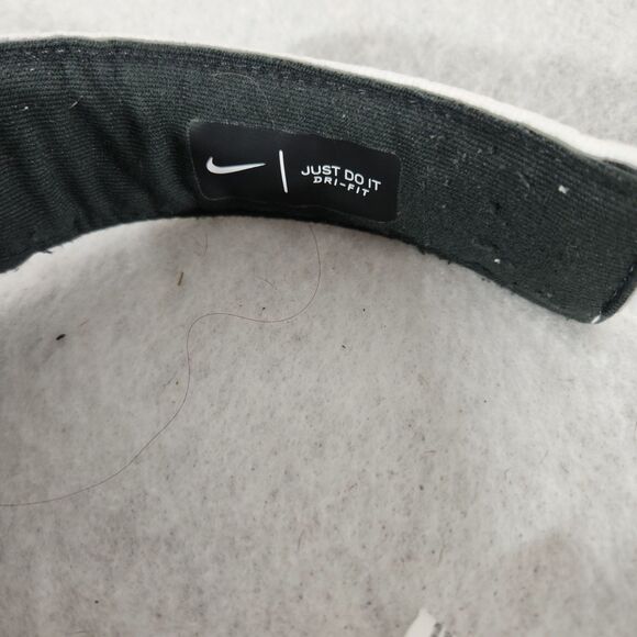 Nike Just Doit Dri Fit Visor  White Adjustable Logo Golf - Picture 3 of 6